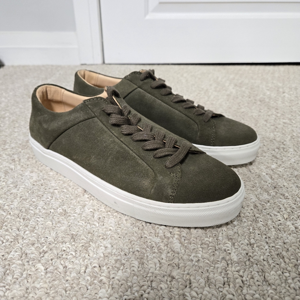 Mens h&m premium green suede sneakers